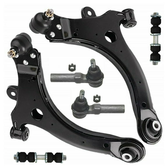 6 Piece Kit Control Arm and Ball Joint Assemblies Outer Tie Rod Ends Sway Bar End Links