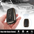 thumbnail image 2 of 4 Botones TPU Inteligente Sin Llave Entrada Remoto Control Llavero Estuche Negro Unique Bargains carcasas de llaves automotrices, 2 of 7