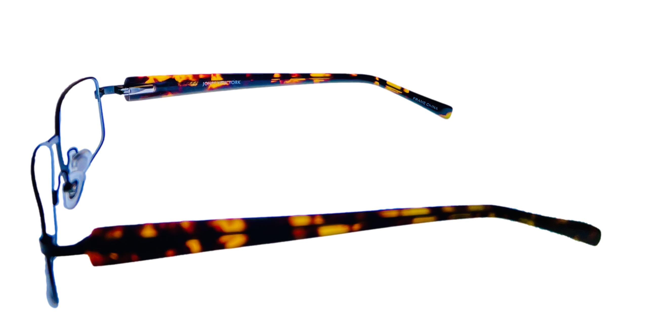Jones New York Mens Black Metal Soft Rectangle Eyewear Frame Jones New York Mens Black Metal Soft Rectangle Eyewear Frame