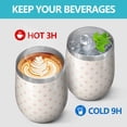 thumbnail image 4 of Modern 12oz Stainless Steel Insulated Wine Tumbler with Lid and Straw – Double Wall Vacuum Mug for Hot & Cold Drinks, 304 Steel Interior, Sweat-Free Design, 4 of 5