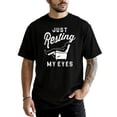 thumbnail image 3 of Funny Fathers Day Shirt Just Resting My Eyes  Sleeping Dad Recliner Graphic Tee Black Shirt Adult X-Large, 3 of 8
