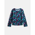 thumbnail image 2 of Wonder Nation Girls Kid Tough Tee with Long Sleeves, 3 Pack, Sizes 4-18 & Plus, 2 of 3