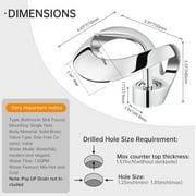 Chrome Elegant Vessel Sink Faucet 1 Hole Waterfall Vanity Mixer Faucet Single Handle