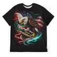 thumbnail image 3 of LAOLIUSN Men's American Flag Eagle T-Shirt, 3D Patriotic Graphic Tee, S-4XL, S-4XL, 3 of 7