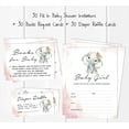 thumbnail image 3 of Inkdotpot Set Of 30Baby Elephant Girl Baby Shower Invitations-Diaper Raffle Tickets And Baby Shower Book Request Cards Jungle Animals Invites Its A Boy Its A Girl, 3 of 7