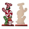 thumbnail image 6 of Farfi Wooden Christmas Ornament Desktop Faceless Gnome Gingerbread Man Decoration Xmas Noel Joy Centerpiece for Home Mantel Dining Table(Type A), 6 of 13