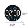 thumbnail image 5 of Big LED Display Digital Wall Clock 10Inch Remote Control 2 Alarms 10 Brightness, 5 of 20