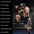 thumbnail image 7 of Classic Headgear for Boxing & MMA, Full-Face Training Head Guard with Cheek Protection, Adjustable Fit, Durable Leather & Multi-Layer Padding for Sparring and Muay Thai, Black, X-Large, 7 of 7