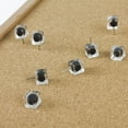Pen + Gear Square Pushpins for Walls & Bulletin Boards , Black, Pack of