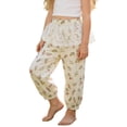 thumbnail image 2 of Tqyyweavej Girls' Gingham Pants Lace Trim Plaid Mosquito Pants Pull On Elastic Rised Loungwear Joggers for Baby Toddler 12M-12Y, 2 of 2