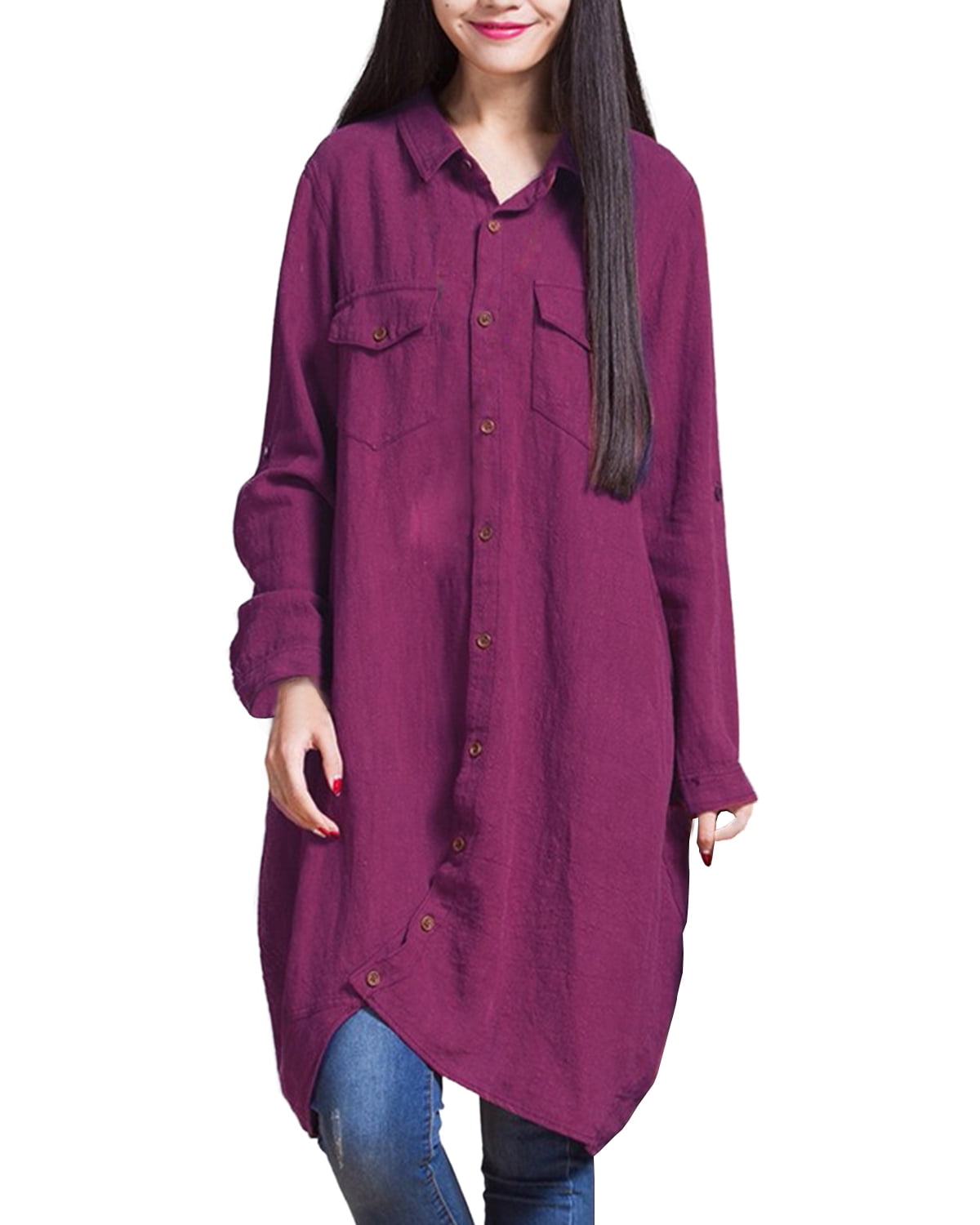 casual long tops for ladies