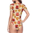 thumbnail image 4 of Naloa Cups of Tea Women's Short-Sleeved Onesie, One-Piece Swimsuit for Parties, dates, clubs - X-Large, 4 of 9