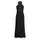 thumbnail image 4 of Vestido largo de verano para mujer, cuello halter cruzado, sin mangas, color sólido, recortado, sin espalda, fluido, línea A Pompotops ghjkhdj3819, 4 of 7