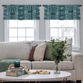 thumbnail image 4 of LALILO Kitchen Curtain Valance Ornate Floral With Vintage Rod Pocket Window Curtain 52"x 18" Set of 2, 4 of 5