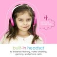 thumbnail image 4 of MEE audio KidJamz 3 Kids Safe Listening Headphones with Volume Limiter & Built-in Microphone, Adjustable On-Ear Headset w/ 3.5mm Jack & Tangle-Free Cord for Online Learning/School/Travel/Tablet（Pink）, 4 of 8