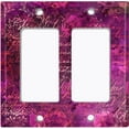 thumbnail image 6 of Metal Light Switch Plate Outlet Cover (Pink Wallpaper Letter Damask LET004), 6 of 13