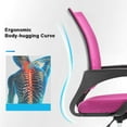 thumbnail image 5 of YRLLENSDAN Mesh Office Chair, Home Office Desk Chairs with Wheels and Arms Computer Chair Adjustable Rolling Swivel Chair for Adults, Pink, 2 Pack, 5 of 8