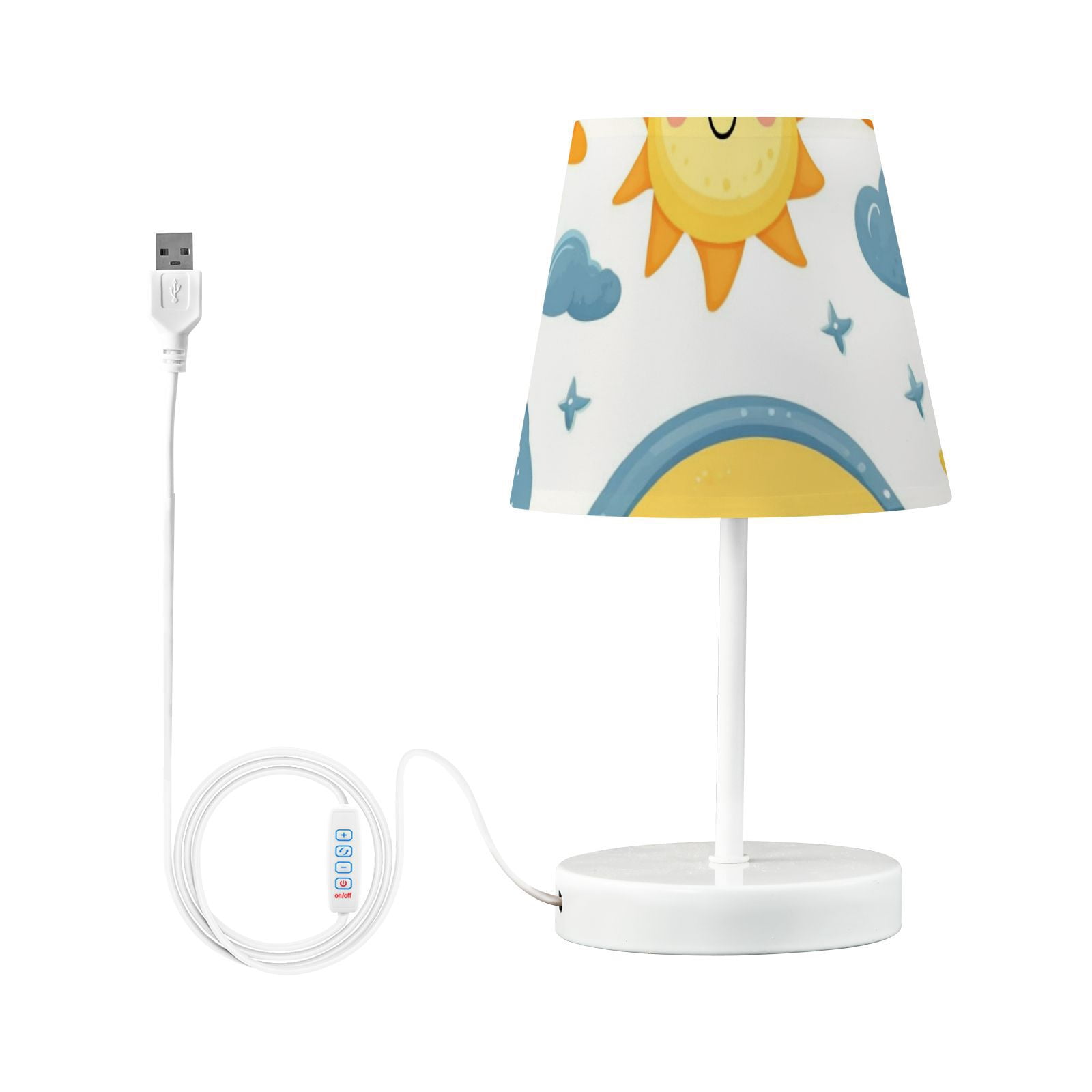 Sun Clouds Stars LED Desk Lamp Table Lamp USB Bedside Nightstand Small Lamp for Bedroom Living Room Kids Room