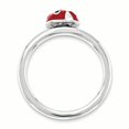 thumbnail image 2 of Bague en Argent Sterling Stackable Expressions Rouge & Noir Émail Taille 9, 2 of 3