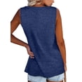 thumbnail image 3 of Frontwalk Ladies Summer Top Sleeveless T Shirts Tank Tops Women Boho Blouse Tee Navy Blue 4XL, 3 of 4