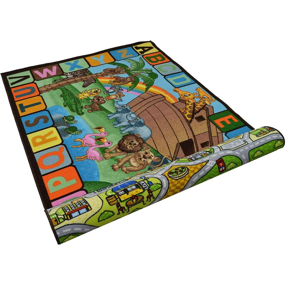 Double Sided Kids 5x7 Play Mat Rugs for Boys Girls Kids Play Room