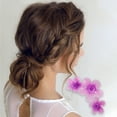thumbnail image 2 of Ganga Única 1 Pc Clip de Pelo Elegante con Flor para Mujeres 4.33"x2.56"x1.89" Púrpura, 2 of 3