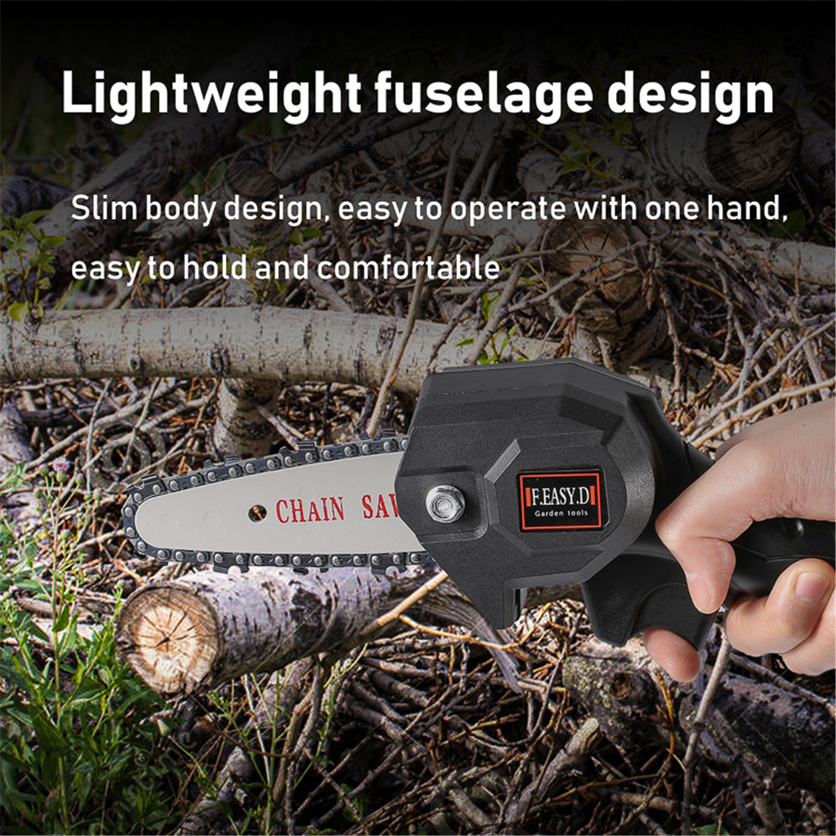 Portable Mini Chainsaw, 4 Inch Cordless Electric Protable Chainsaw with Brushless Motor, 24V Electric Hand Chainsaw, One-Hand Lightweight Chainsaw, Great for Tree Branch Wood Cutting - image 7 of 7