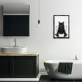 thumbnail image 3 of Stupell Industries Cat Texting on Toilet Typography Painting Black Floater Framed Canvas Art Print Wall Art, 17 x 25, 3 of 10