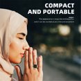 thumbnail image 3 of Waterproof Smart Touch Counting Ring with OLED Display - Portable Rechargeable Digital Counter, Automatic Screen Lock, Adjustable Silicone Band, 9999 Max Count, Stylish Burgundy Design for Muslim, 3 of 6