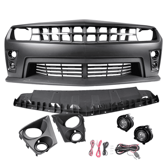 Ikon Motorsports Compatible with 10-13 Chevy Camaro PP Front Bumper Cover Daytime Running Light