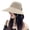 Khaki, variant on Women Foldable Wide Brim Straw Hats Roll Up Sun Visors Bow Summer Beach Hat
