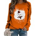 thumbnail image 2 of Top de suéter con estampado navideño de manga larga con cuello redondo para mujer primavera otoño Pompotops  FGAJ9840, 2 of 4