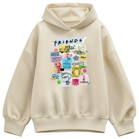 Friends - Friends Sketchy Oversized Fleece Hoodie Sweatshirt