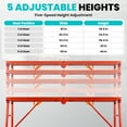thumbnail image 4 of 770LBS Folding Scaffolding Platform , 69 x 15.3x 52.7 in, 5-Level Adjustable Height, Extra Strong Steel Structure, Slip-Resistant Deck,Adjustable Ladder Work Platform for Indoor Outdoor Use, Painting, 4 of 10