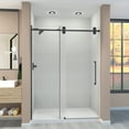thumbnail image 5 of Transolid Tpbt608010c-S 80" High X 59" Wide Bypass Frameless Shower Door - Bronze, 5 of 7