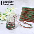 thumbnail image 6 of 19 Yards Rick Rack Trim RIC Rac Wave Bending Fringe Ribbon 1/4 Inch Two Tone Zig Zag Red Green Woven Fabric, 6 of 7