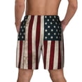 thumbnail image 2 of Mens Swim Trunks America Flag Quick Dry Board Shorts with Compression Liner, 2 of 6