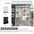 thumbnail image 3 of Hall Tree with Bench and Shoe Storage, Hallway Coat Rack with Metal Black Hooks, Entryway Bench Hall Tree with Ample Storage Space for Entryway Living Room Hallway, White, 3 of 7
