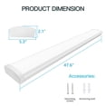 thumbnail image 4 of MW LIGHTING 2PK 4FT LED Wraparound Light Fixture, 5500 Lumens Dimmable, 4 of 7