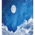 thumbnail image 3 of Ambesonne Moonlight Duvet Cover Set, Fantasy Moon Stars Clouds, 2-Calking, White Night Blue, 3 of 3