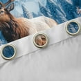 thumbnail image 4 of Feelyou 3D Magic Moose Blackout Curtains Set of 2 (52x84 Each) for Teen, Rustic Animal Wildlife Window Curtains, Blue Winter Snow Mountain Curtains and Drapes, Living Room Curtains Decor, 4 of 6