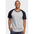 thumbnail image 1 of 247 Frenzy 247-MBT003 NVL-MD Mens Essentials Top Pro Short Sleeve Baseball T-Shirt, Navy & Light Gray - Medium, 1 of 1