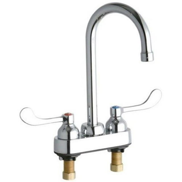 Elkay LK406GN05T4 Deck Mount 4 In. Cs- Gn 5 In. Spt- 1Pc Wrist Blade Handle- 4 In.