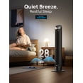 thumbnail image 3 of DREO Smart Tower Fan for Bedroom, 90° Oscillating 40" Standing Fan, 26ft/s High-Speed 5 Speeds 4 Modes, Quiet Room Floor Fans, Touch/Remote/APP & Voice Control, Work with Alexa, 12H Timer, Silver, 3 of 5