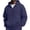 Navy, variant on Sorvello Mens Classic Casual Fleece Zip Hoodie Jacket Long Sleeve Drawstring Hood Front Pocket Relaxed Fit Sweatshirt Outerwear Army Green L
