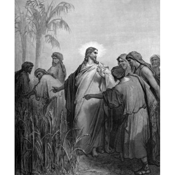 The Disciples Puck Corn on the Sabbath by Gustave Dore 1832-1883 Poster ...