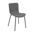 thumbnail image 2 of Gillian Modern Grey Faux Leather and Metal Dining Room Chairs - Set of 2, 2 of 3