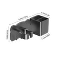 thumbnail image 2 of Hiroekza No-Drill Bathroom Sink Caddy with Hair Dryer Holder Plastic Wall Mounted Storage Rack for Bathroom Accessories Black, 2 of 7