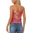 thumbnail image 3 of INSPIRE CHIC Women's Sequin Spaghetti Strap Crop Camisole Tank Tops L Pink Holographic, 3 of 6