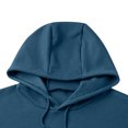 thumbnail image 6 of YLSDY Men's Waffle Knit Hoodie Long Sleeve Pullover Sweatshirt Thermal Fleece Solid Color Hooded Tops with Pocket Everyday Wear Warm Comfortable Blue L, 6 of 8